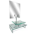 Kit Lavabo+Cuba+Espelho Basic Incolor Dulluc